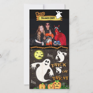 Festiva Tarjeta fotográfica Personalizado de Halloween