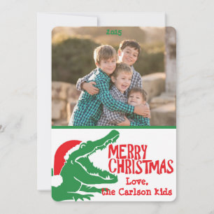 Festiva Tarjeta fotográfica personalizado de Navidades de 