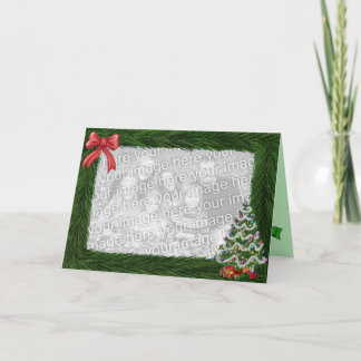 Festiva Tarjeta fotográfica Pine Frame para navidades
