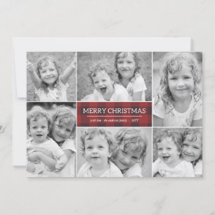Festiva Tarjeta fotográfica Plaid Navidades