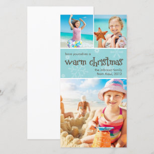 Festiva Tarjeta fotográfica Premium 4x8 para Navidades cál
