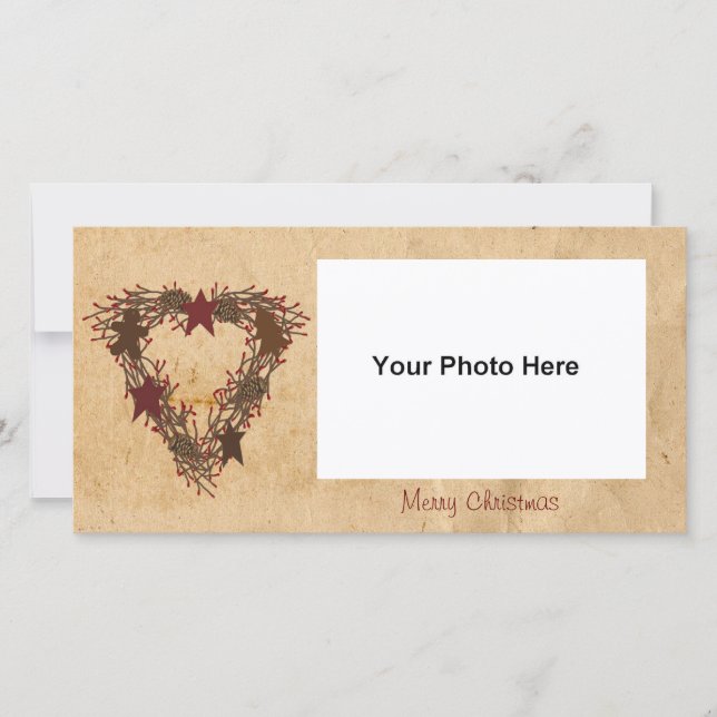 Festiva Tarjeta fotográfica Primitiva de la corona de vaca (Anverso)