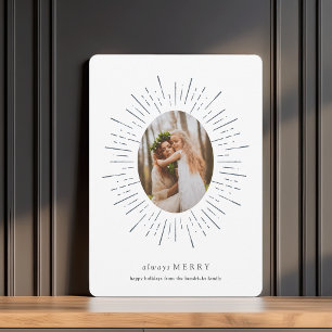 Festiva Tarjeta fotográfica Radiant Wish Holiday Slate