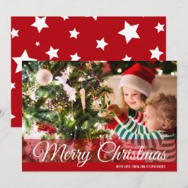 Festiva Tarjeta fotográfica Red Merry Christmas