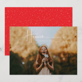 Festiva Tarjeta fotográfica religiosa navideña Heaven and 
