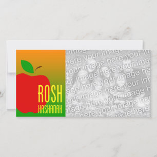 Festiva tarjeta fotográfica rosh hashanah