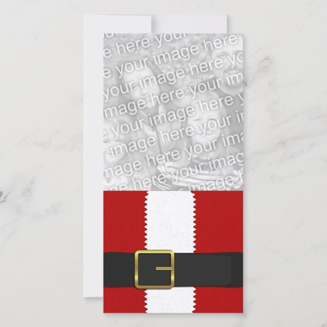 Festiva Tarjeta fotográfica Santa (Anverso)