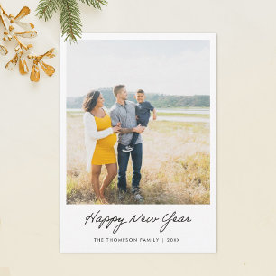 Festiva Tarjeta fotográfica simple de Año Nuevo