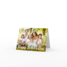 Tarjeta fotográfica simple del día del padre moder