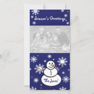 Festiva Tarjeta fotográfica Snowman