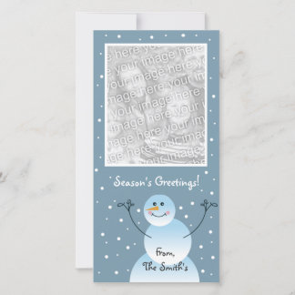Festiva Tarjeta fotográfica Snowman