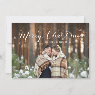 Festiva Tarjeta fotográfica Sparkle para navidades