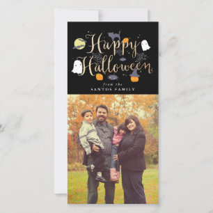 Festiva Tarjeta fotográfica Spooky Critters Halloween