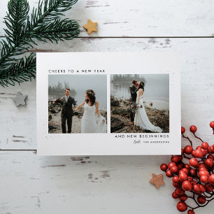 Festiva Tarjeta fotográfica Stardust Newlyweds de Año Nuev