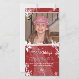 Festiva Tarjeta fotográfica Swirly Snow Holiday
