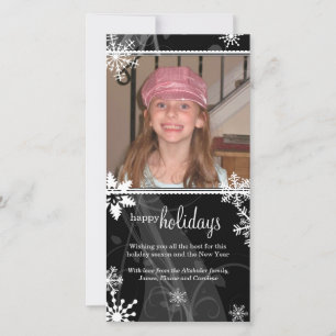 Festiva Tarjeta fotográfica Swirly Snow Holiday