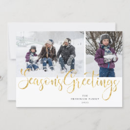 Festiva Tarjeta fotográfica Tartán de bienvenida de tempor