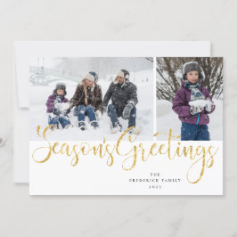 Festiva Tarjeta fotográfica Tartán de bienvenida de tempor