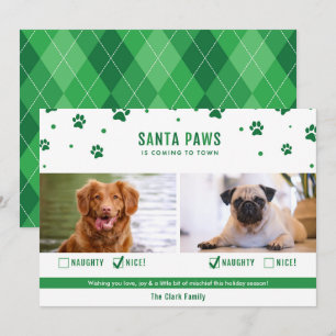 Festiva Tarjeta fotográfica verde traviesa o bonita para d