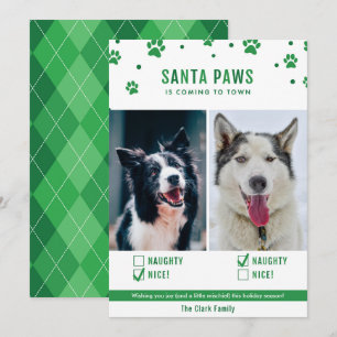 Festiva Tarjeta fotográfica verde traviesa o bonita para d