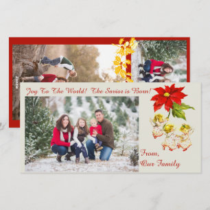 Festiva Tarjeta fotográfica Vintage Dancing Baby Angels