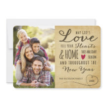 Tarjeta fotográfica Vintage God's Love Holiday