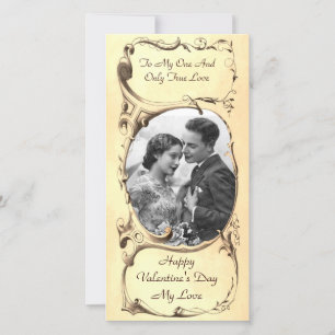 Festiva Tarjeta fotográfica Vintage Valentine