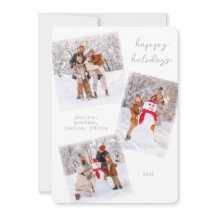 Tarjeta fotográfica White Winter Merry Christmas