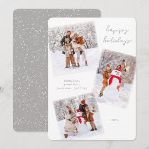 Festiva Tarjeta fotográfica White Winter Merry Christmas