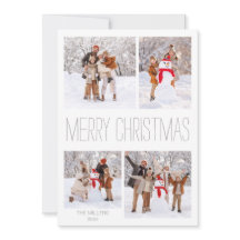 Tarjeta fotográfica White Winter Merry Christmas