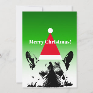Festiva Tarjeta francesa de Navidades de Bulldog