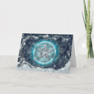 Festiva Tarjeta fresca de Yule