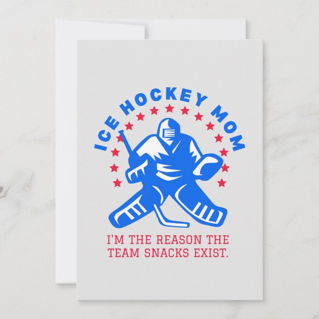 FESTIVA TARJETA FUNNY ICE HOCKEY MOM (Anverso)