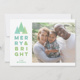 Festiva Tarjeta Geo Trees Modern Minimal Holiday Navidades