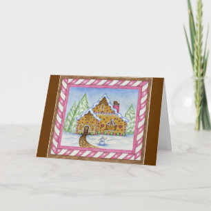 Festiva Tarjeta Gingerbread House Lodge