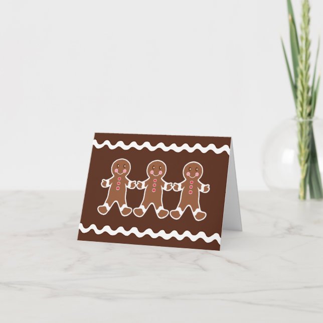 Festiva Tarjeta Gingerbread para navidades (Anverso)