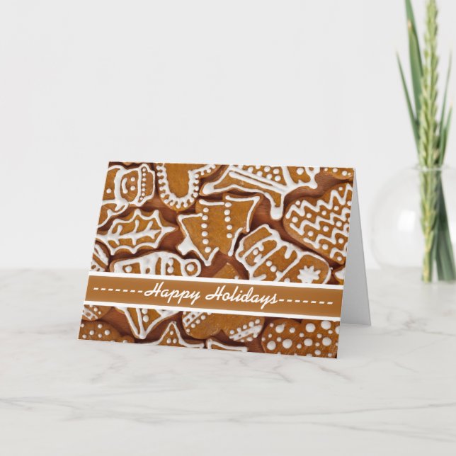 Festiva Tarjeta Gingerbread personalizado (Anverso)