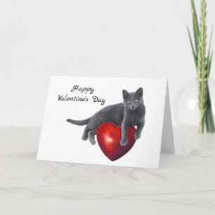 Festiva Tarjeta gris del el día de San Valentín del