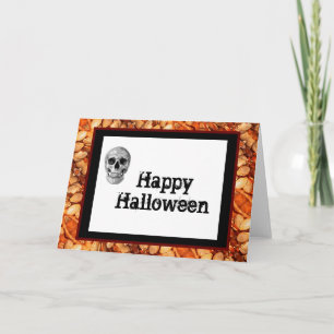 Festiva Tarjeta Halloween - Calavera / Calabaza