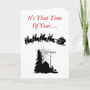 Festiva Tarjeta Ham Radio Navidades - Silhouette Ver. 1