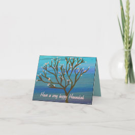 Festiva Tarjeta Hannukah del árbol de la vida