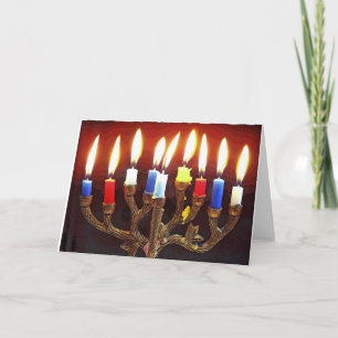 Festiva Tarjeta Hanukah Menorah