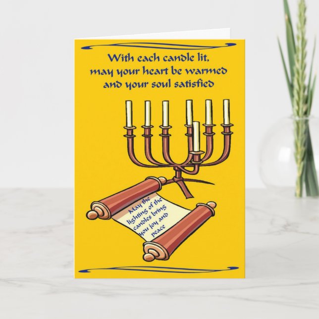 Festiva Tarjeta Hanukkah (Anverso)