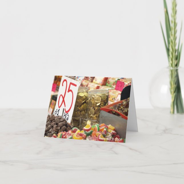 Festiva Tarjeta Hanukkah (Anverso)