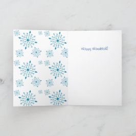 Festiva Tarjeta Hanukkah 5" X 7" en blanco