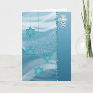 Festiva Tarjeta Hanukkah Blue
