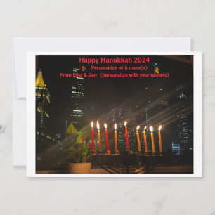 Festiva Tarjeta Hanukkah feliz y saludable