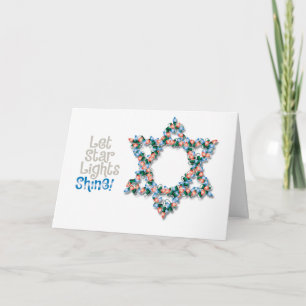Festiva Tarjeta Hanukkah ligera para Navidades