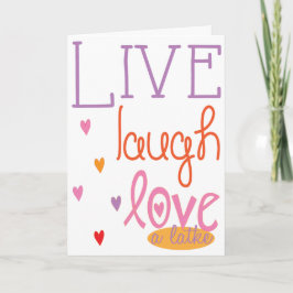 Festiva Tarjeta Hanukkah "Live Laugh Love a latke" con sob