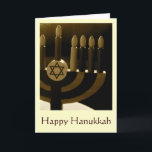 Festiva Tarjeta Hanukkah Menorah<br><div class="desc">Esta carta retro celebra el Festival de las Luces con estilo.</div>